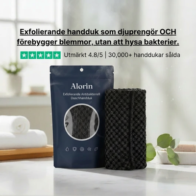 Alorincare exfolierande antibakteriell duschhandduk